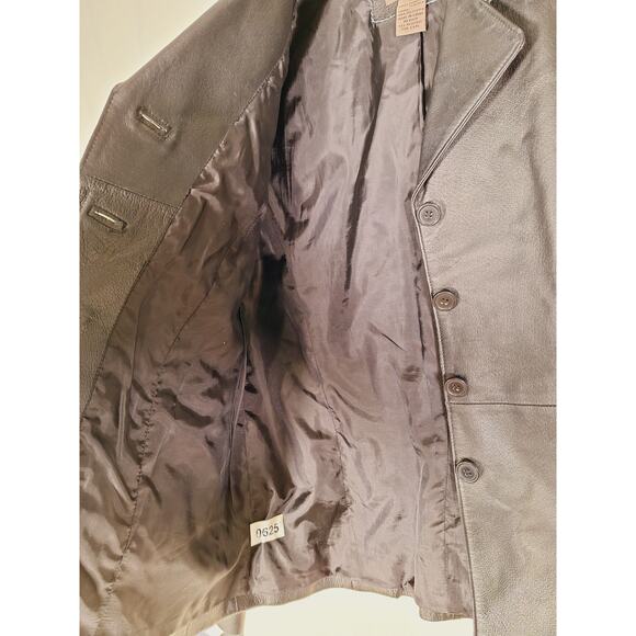 John Paul Richard Women's Black Leather Button-Up Jacket Size 10 - Picture 6 of 8